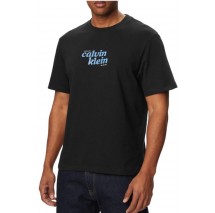 CALVIN KLEIN JEANS 20S CALVINKLEIN TRVL FONT GRA T-SHIRT ΜΠΛΟΥΖΑ ΑΝΔΡΙΚΗ BLACK