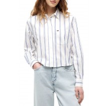 TOMMY JEANS RLX CROP SHIRT ΠΟΥΚΑΜΙΣΟ ΓΥΝΑΙΚΕΙΟ ECRU