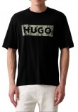 HUGO BOSS NERPIENT JERSEY T-SHIRT ΜΠΛΟΥΖΑ ΑΝΔΡΙΚΗ BLACK