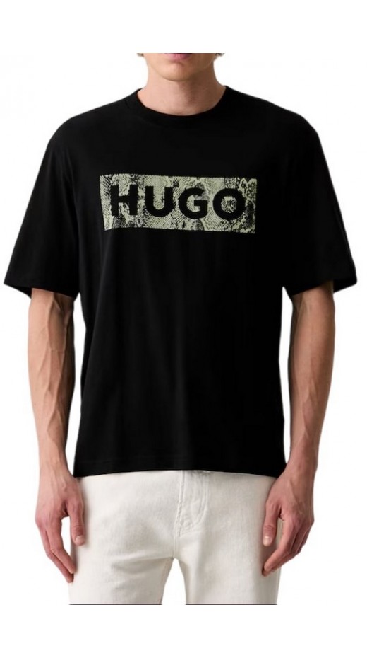 HUGO BOSS NERPIENT JERSEY T-SHIRT ΜΠΛΟΥΖΑ ΑΝΔΡΙΚΗ BLACK