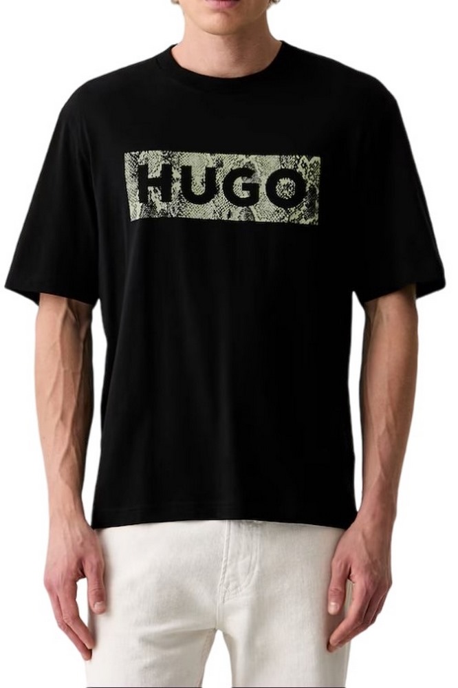 HUGO BOSS NERPIENT JERSEY T-SHIRT ΜΠΛΟΥΖΑ ΑΝΔΡΙΚΗ BLACK