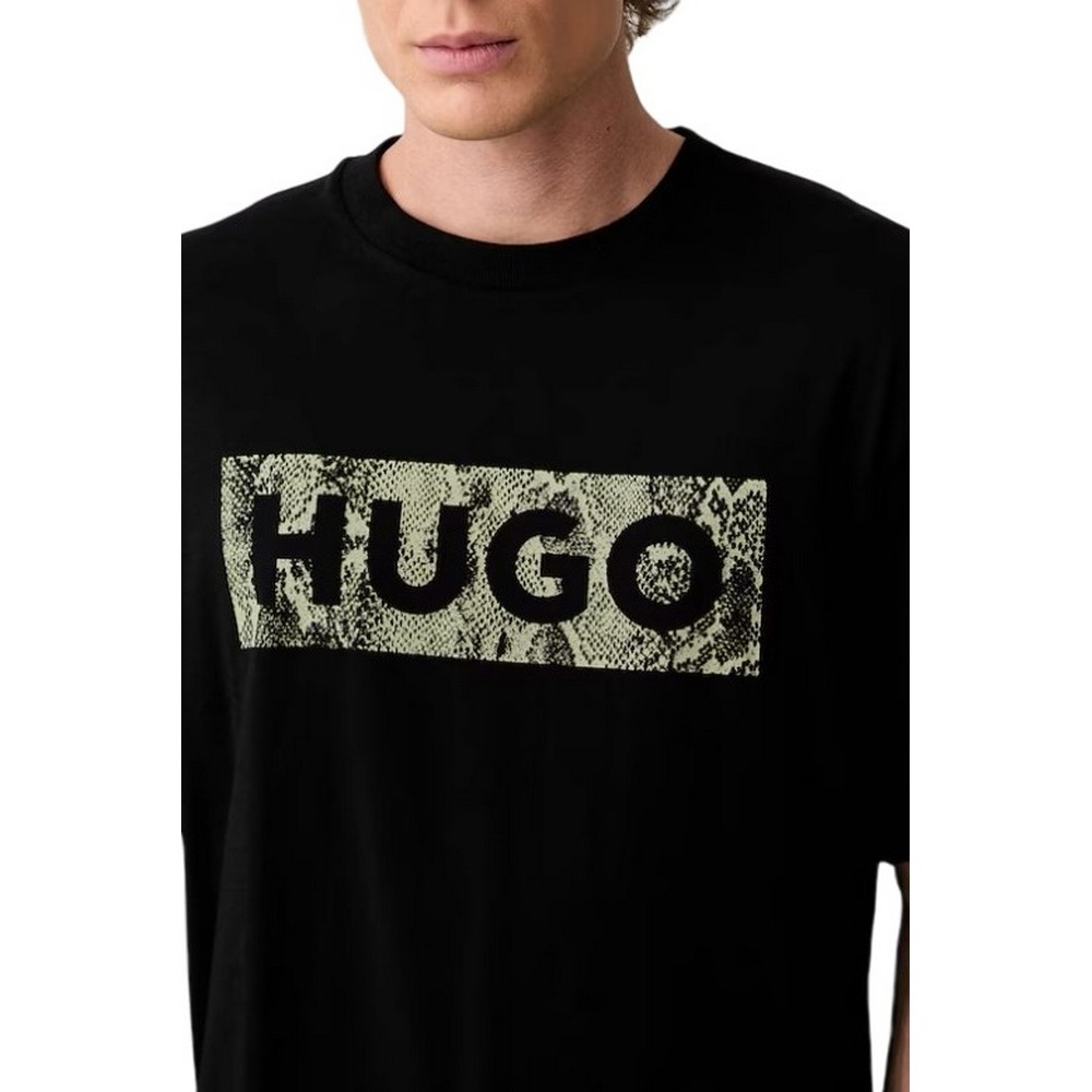 HUGO BOSS NERPIENT JERSEY T-SHIRT ΜΠΛΟΥΖΑ ΑΝΔΡΙΚΗ BLACK