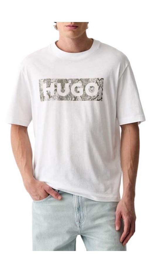 HUGO BOSS NERPIENT JERSEY T-SHIRT ΜΠΛΟΥΖΑ ΑΝΔΡΙΚΗ WHITE