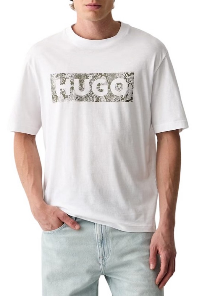 HUGO BOSS NERPIENT JERSEY T-SHIRT ΜΠΛΟΥΖΑ ΑΝΔΡΙΚΗ WHITE