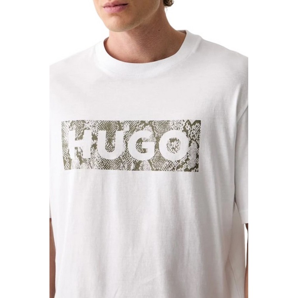HUGO BOSS NERPIENT JERSEY T-SHIRT ΜΠΛΟΥΖΑ ΑΝΔΡΙΚΗ WHITE