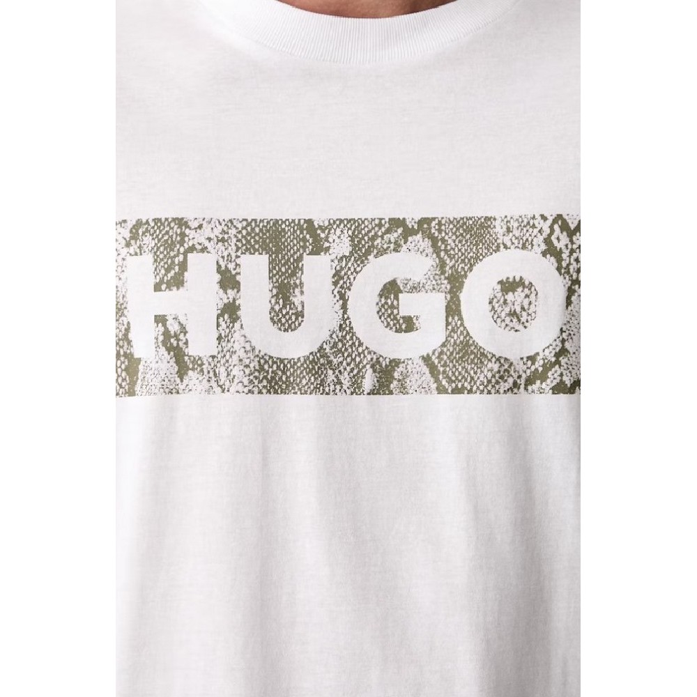 HUGO BOSS NERPIENT JERSEY T-SHIRT ΜΠΛΟΥΖΑ ΑΝΔΡΙΚΗ WHITE