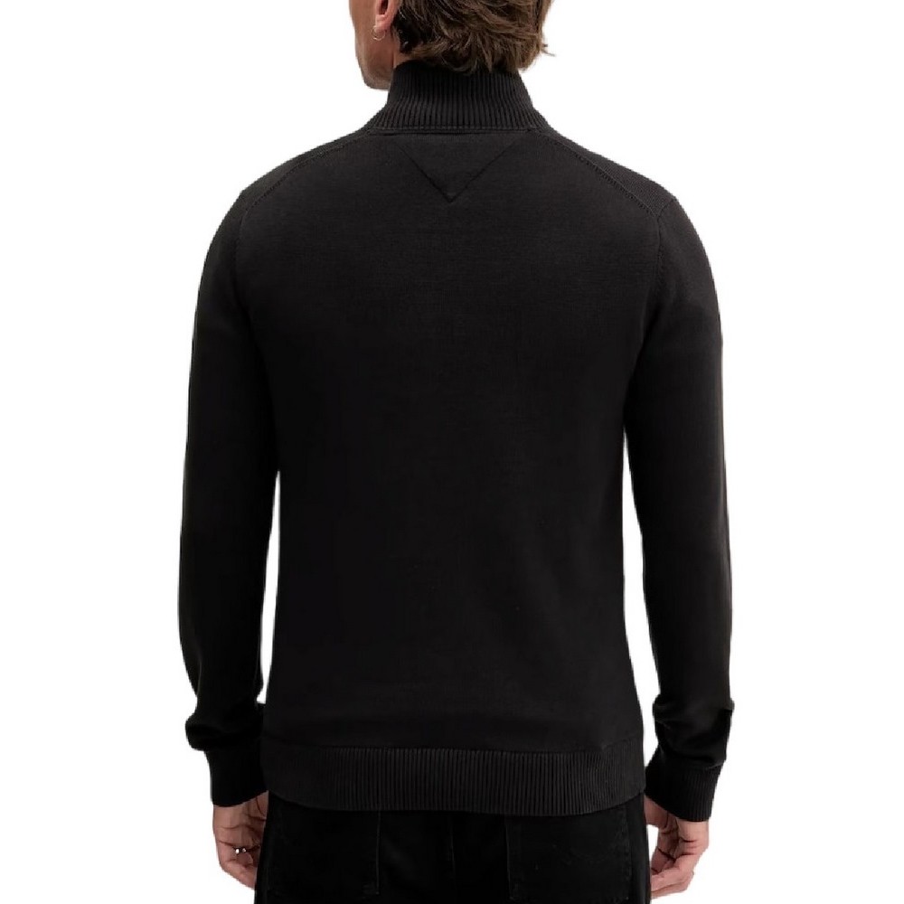 TOMMY JEANS SLM ESS LIGHT ΒΌ ZIP SWTR EXT ΠΛΕΚΤΗ ΜΠΛΟΥΖΑ ΑΝΔΡΙΚΗ BLACK