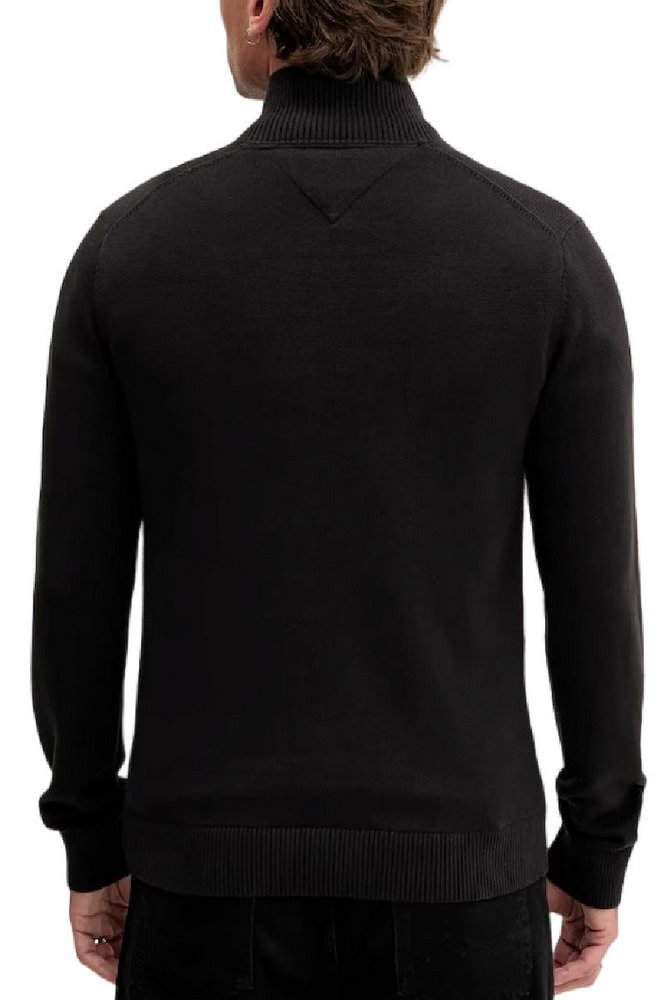 TOMMY JEANS SLM ESS LIGHT ΒΌ ZIP SWTR EXT ΠΛΕΚΤΗ ΜΠΛΟΥΖΑ ΑΝΔΡΙΚΗ BLACK