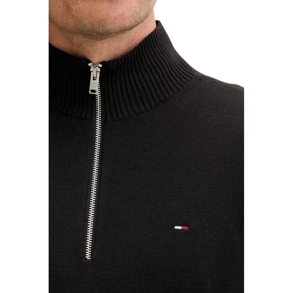 TOMMY JEANS SLM ESS LIGHT ΒΌ ZIP SWTR EXT ΠΛΕΚΤΗ ΜΠΛΟΥΖΑ ΑΝΔΡΙΚΗ BLACK