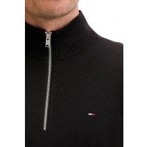 TOMMY JEANS SLM ESS LIGHT ΒΌ ZIP SWTR EXT ΠΛΕΚΤΗ ΜΠΛΟΥΖΑ ΑΝΔΡΙΚΗ BLACK