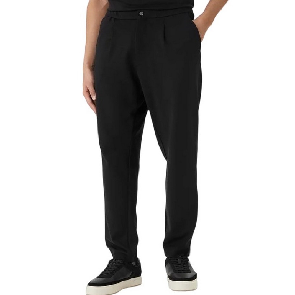 CALVIN KLEIN TAPERED TECH KNIT PLEATED PANT ΠΑΝΤΕΛΟΝΙ ΑΝΔΡΙΚΟ BLACK