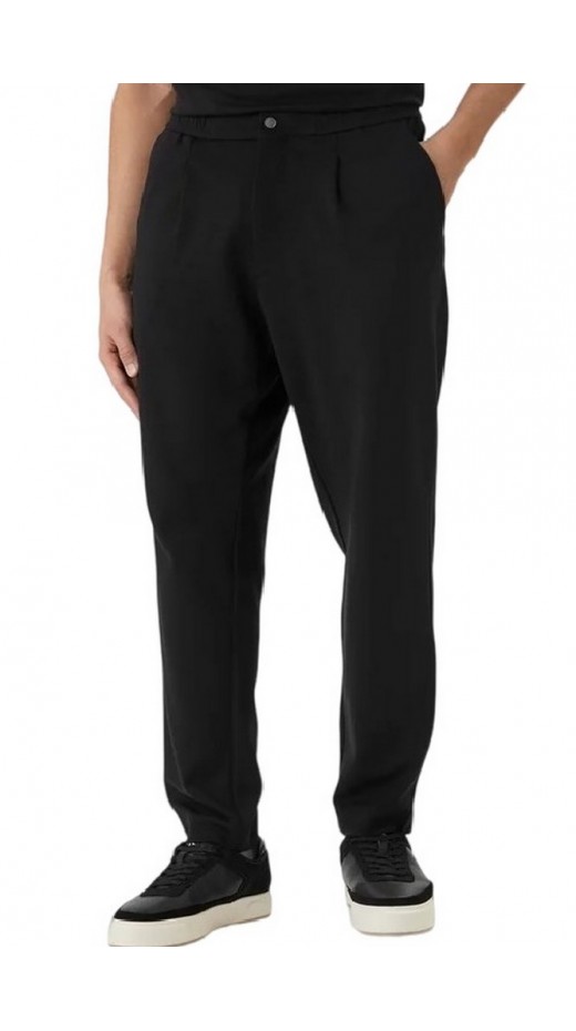 CALVIN KLEIN TAPERED TECH KNIT PLEATED PANT ΠΑΝΤΕΛΟΝΙ ΑΝΔΡΙΚΟ BLACK