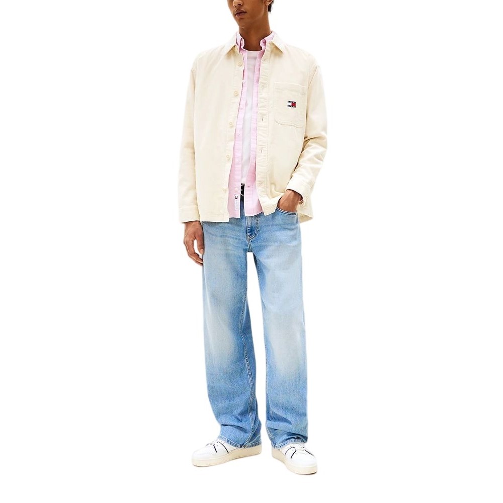 TOMMY JEANS BRICK CORD OVERSHIRT EXT ΠΟΥΚΑΜΙΣΟ ΑΝΔΡΙΚΟ BEIGE