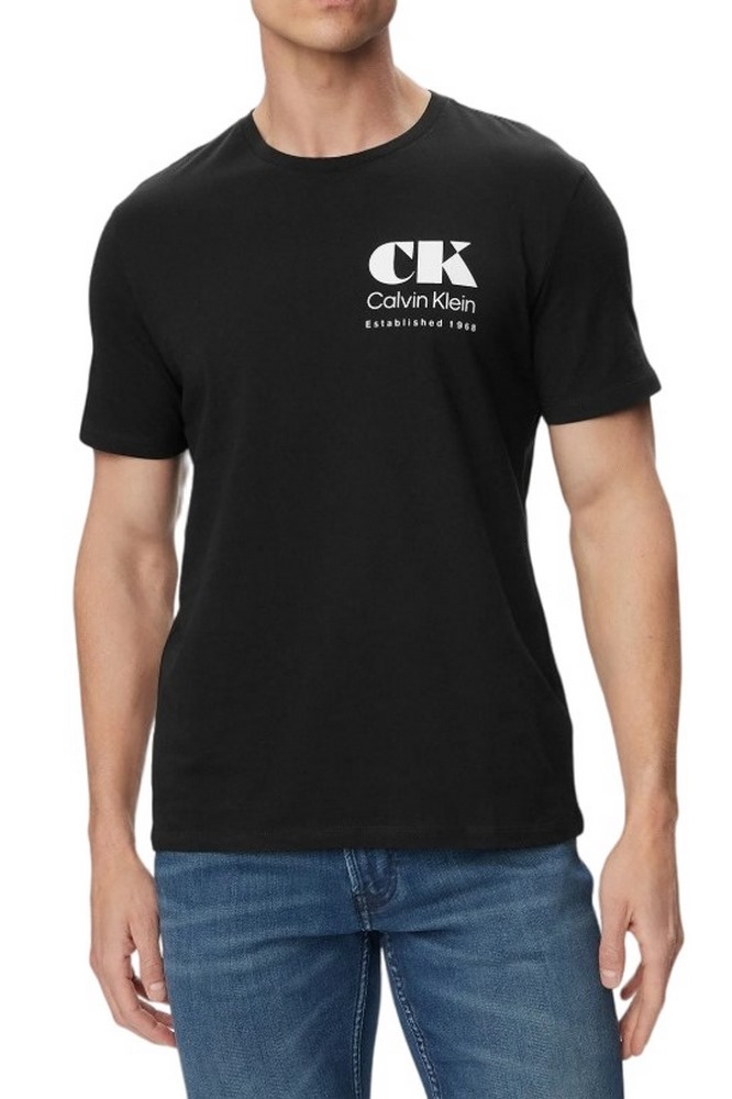 CALVIN KLEIN 30s EU RESORT GRAPHIC T-SHIRT ΜΠΛΟΥΖΑ ΑΝΔΡΙΚΗ BLACK