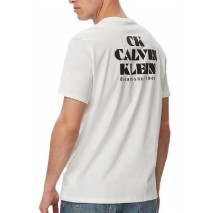 CALVIN KLEIN 30s EU RESORT GRAPHIC T-SHIRT ΜΠΛΟΥΖΑ ΑΝΔΡΙΚΗ BRIGHT WHITE