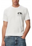 CALVIN KLEIN 30s EU RESORT GRAPHIC T-SHIRT ΜΠΛΟΥΖΑ ΑΝΔΡΙΚΗ BRIGHT WHITE