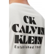 CALVIN KLEIN 30s EU RESORT GRAPHIC T-SHIRT ΜΠΛΟΥΖΑ ΑΝΔΡΙΚΗ BRIGHT WHITE