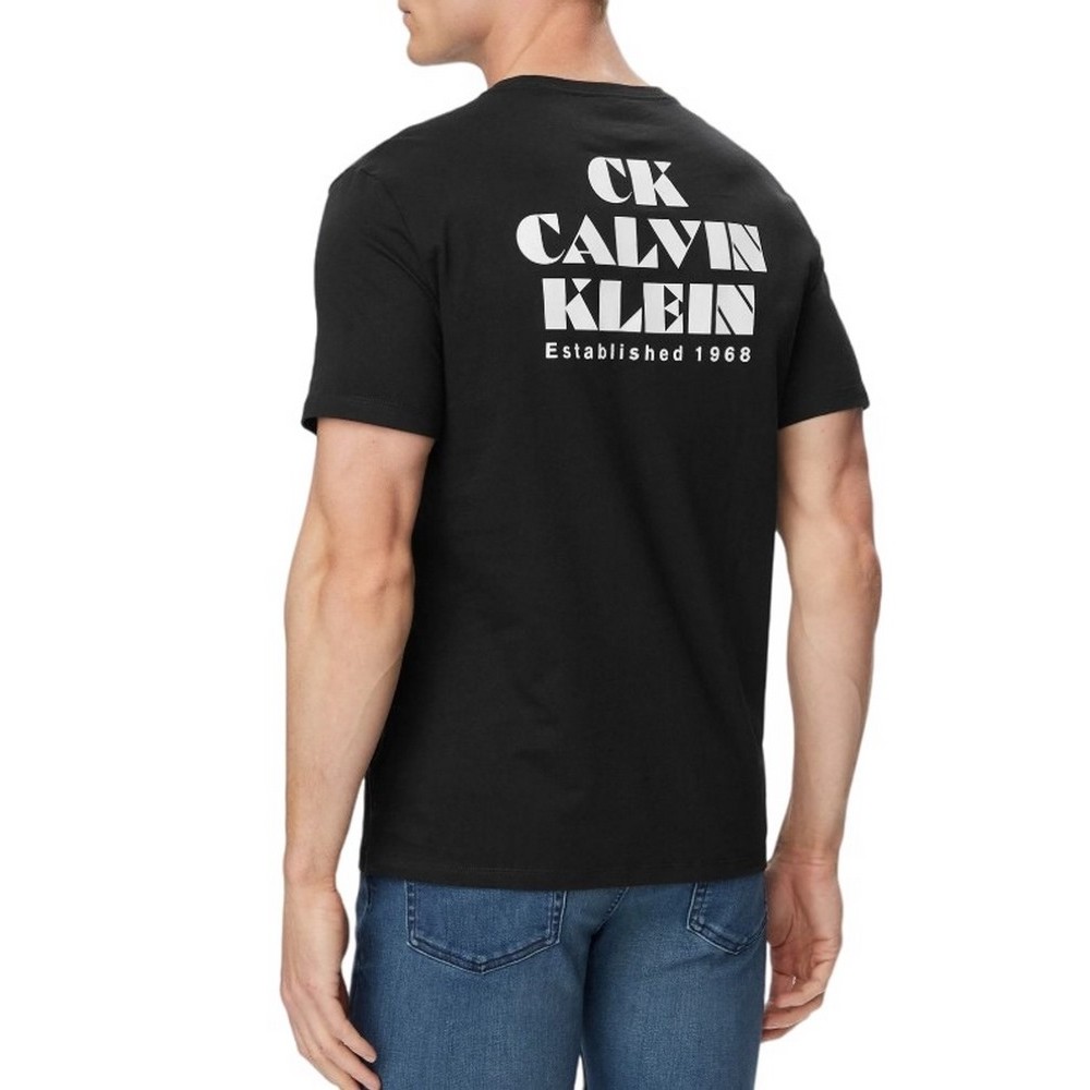 CALVIN KLEIN 30s EU RESORT GRAPHIC T-SHIRT ΜΠΛΟΥΖΑ ΑΝΔΡΙΚΗ BLACK