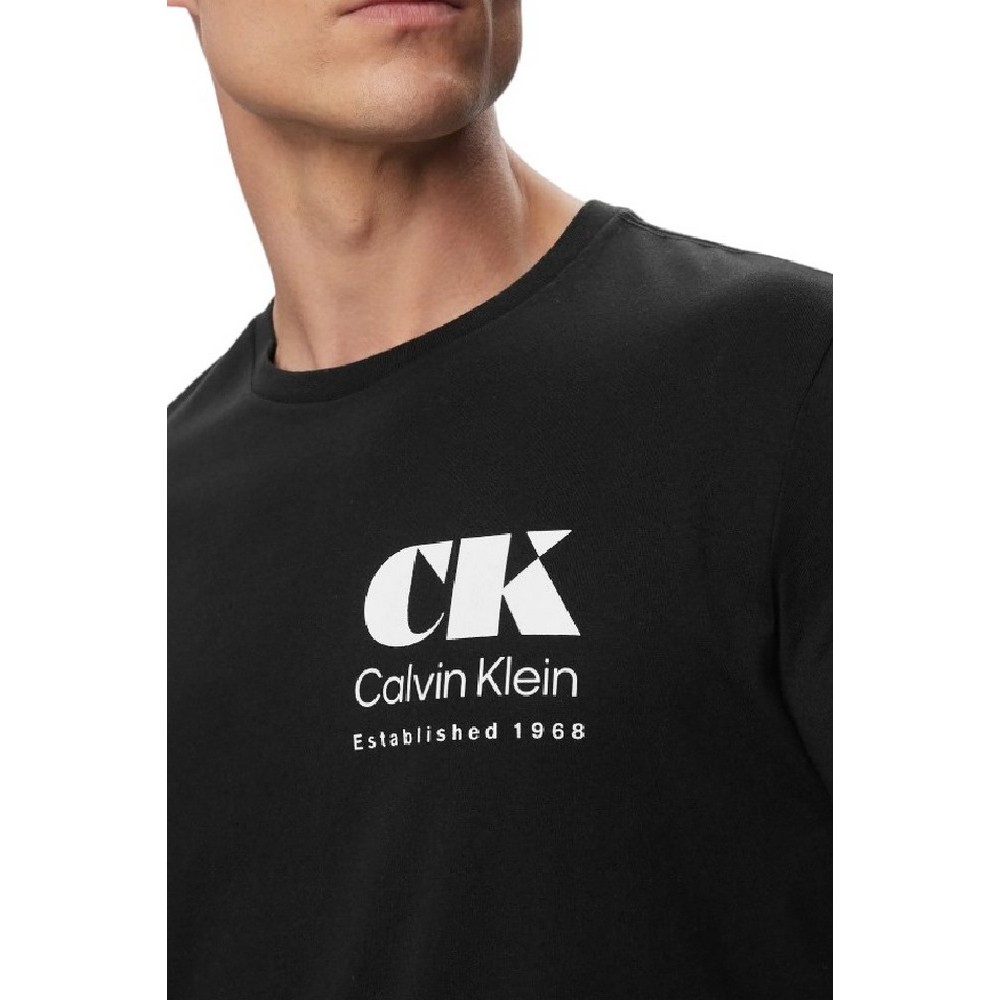 CALVIN KLEIN 30s EU RESORT GRAPHIC T-SHIRT ΜΠΛΟΥΖΑ ΑΝΔΡΙΚΗ BLACK