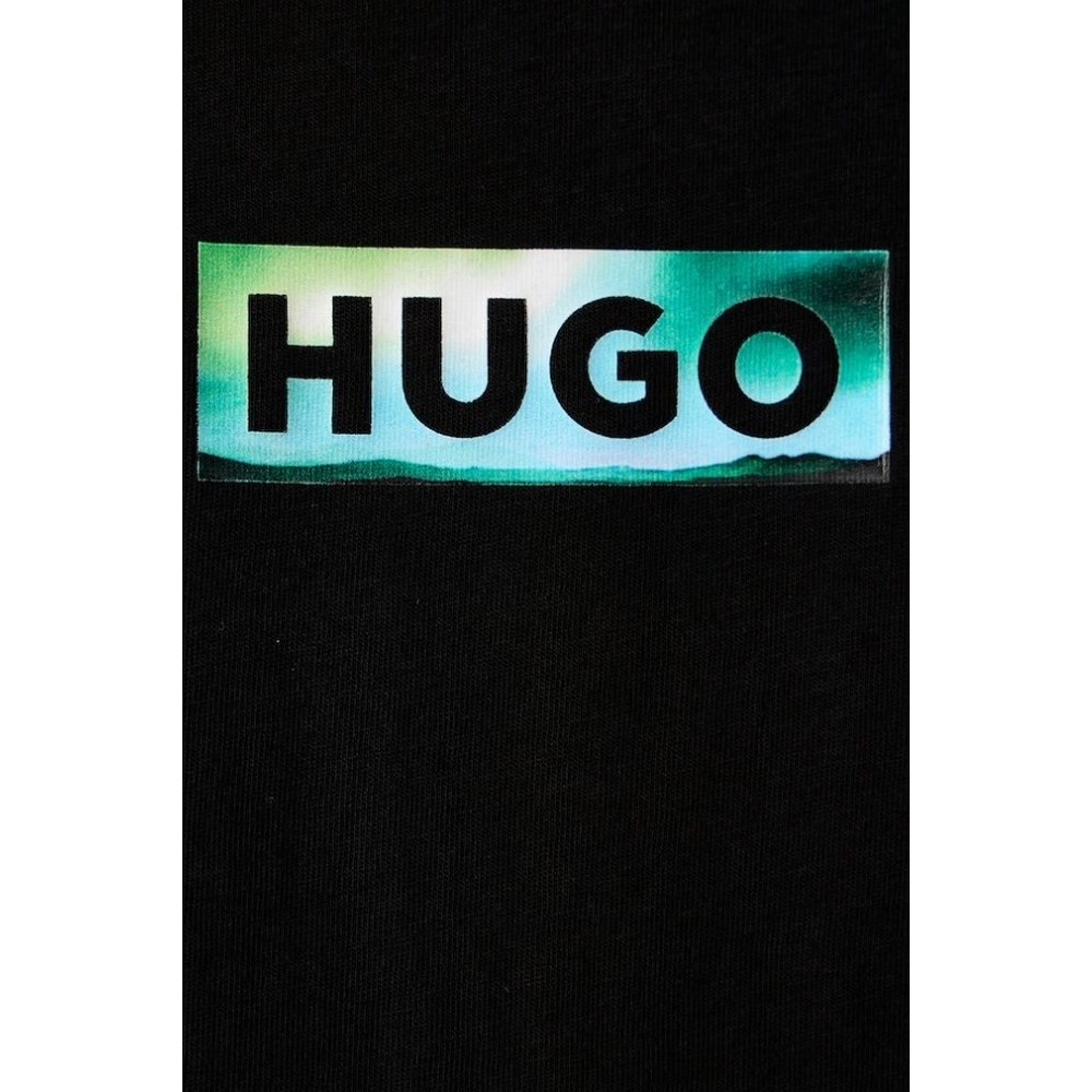 HUGO BOSS NOROSTEE JERSEY T-SHIRT ΜΠΛΟΥΖΑ ΑΝΔΡΙΚΗ BLACK