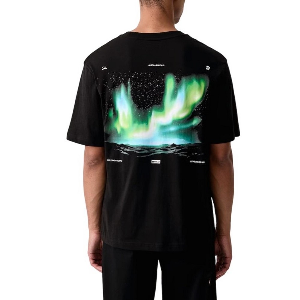 HUGO BOSS NOROSTEE JERSEY T-SHIRT ΜΠΛΟΥΖΑ ΑΝΔΡΙΚΗ BLACK