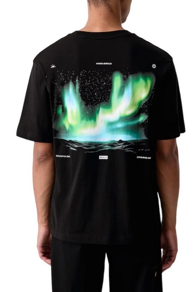 HUGO BOSS NOROSTEE JERSEY T-SHIRT ΜΠΛΟΥΖΑ ΑΝΔΡΙΚΗ BLACK