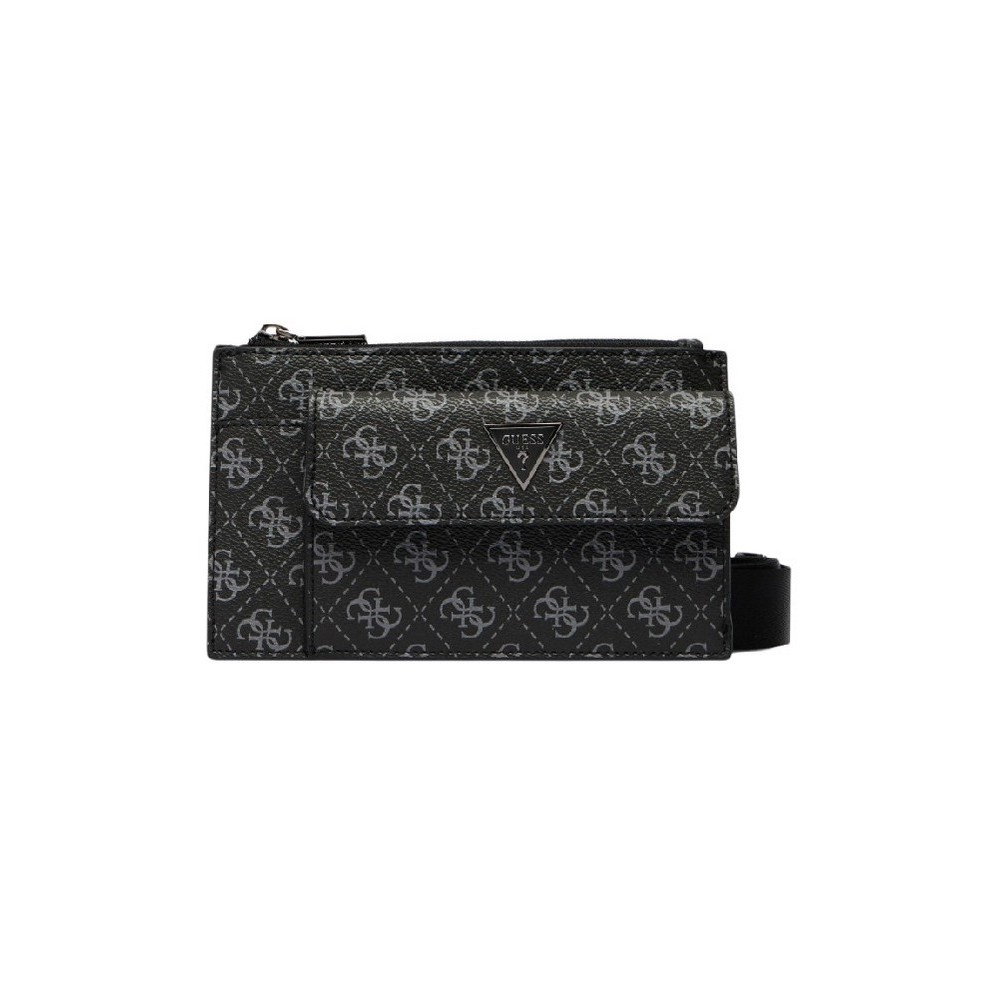 GUESS MILANO FLAT BUMBAG HMMILOP6391 ΤΣΑΝΤΑ ΑΝΔΡΙΚΗ BLACK/GREY