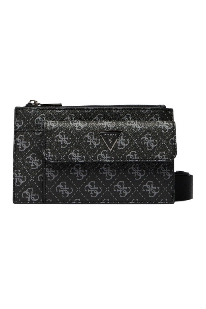 GUESS MILANO FLAT BUMBAG HMMILOP6391 ΤΣΑΝΤΑ ΑΝΔΡΙΚΗ BLACK/GREY