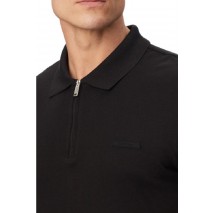 CALVIN KLEIN SUPIMA ZIP POLO T-SHIRT ΜΠΛΟΥΖΑ ΑΝΔΡΙΚΗ BLACK