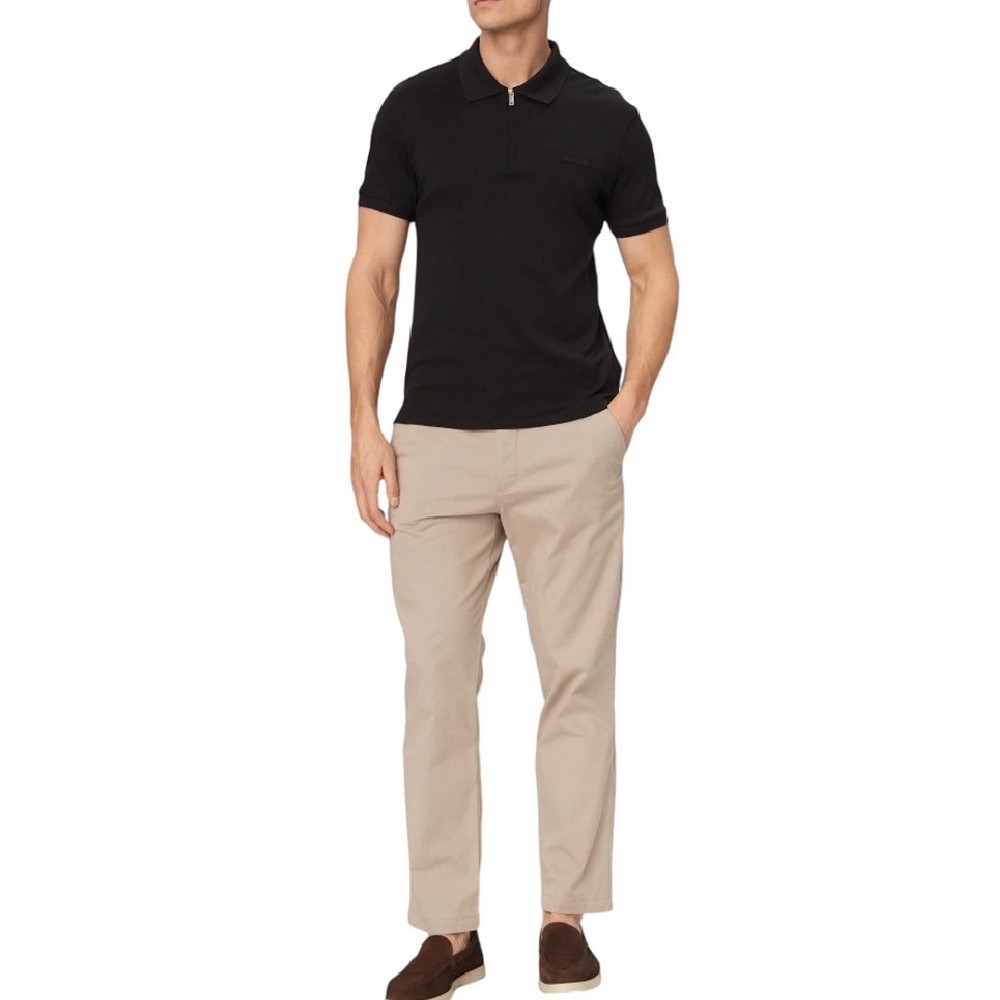CALVIN KLEIN SUPIMA ZIP POLO T-SHIRT ΜΠΛΟΥΖΑ ΑΝΔΡΙΚΗ BLACK