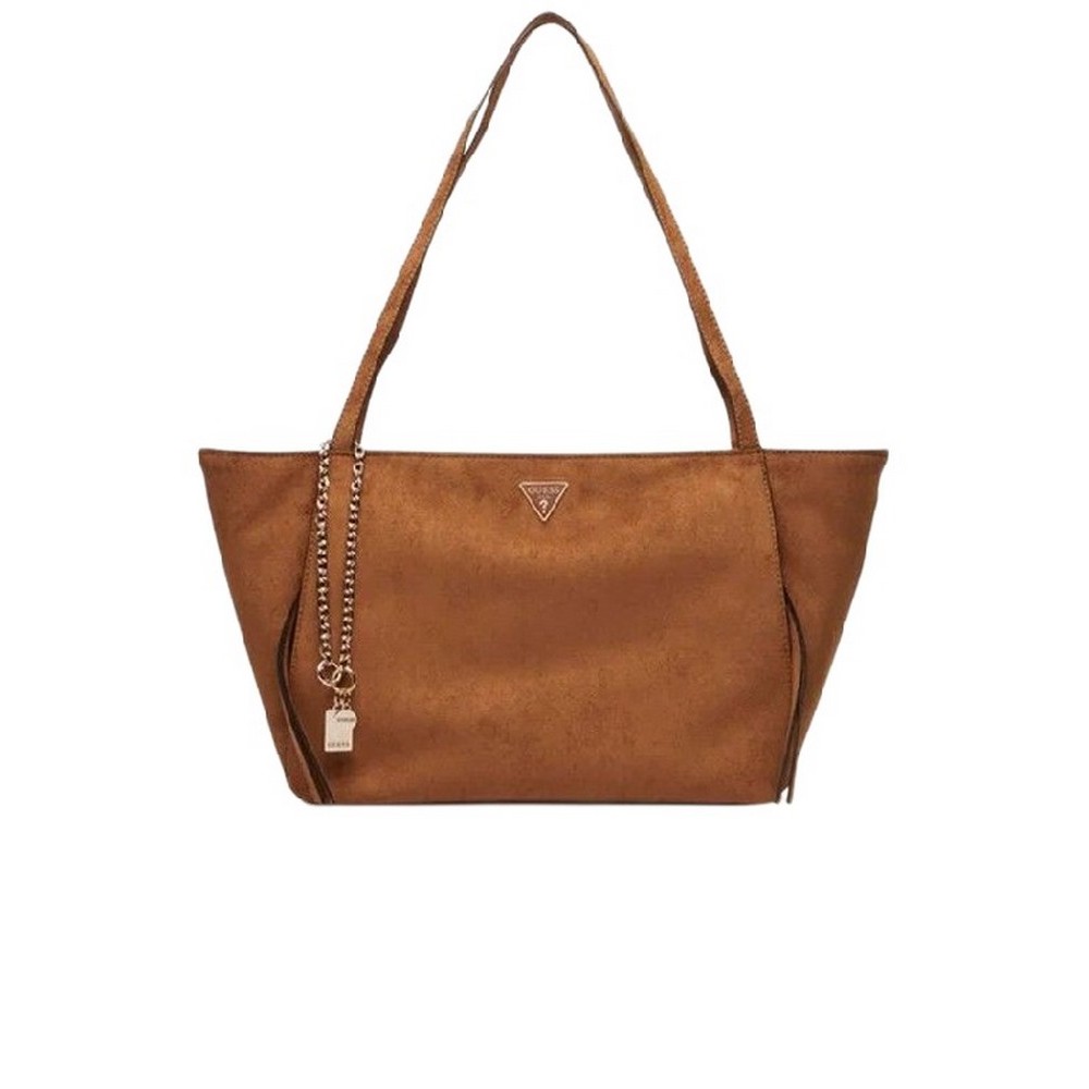 GUESS DEVON 3 COMP TOTE ΤΣΑΝΤΑ ΓΥΝΑΙΚΕΙΑ COGNAC