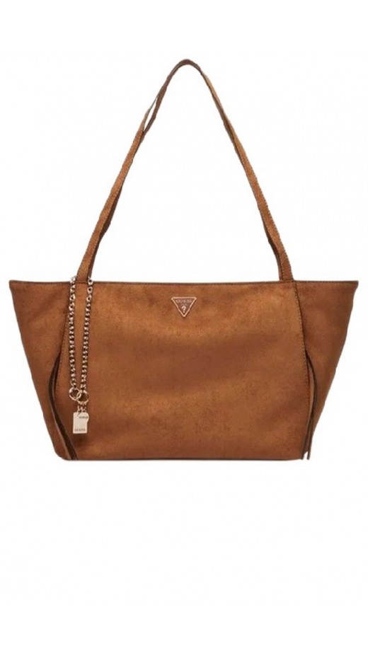 GUESS DEVON 3 COMP TOTE ΤΣΑΝΤΑ ΓΥΝΑΙΚΕΙΑ COGNAC