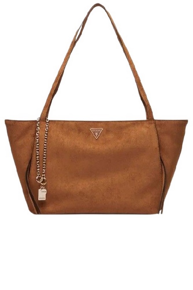 GUESS DEVON 3 COMP TOTE ΤΣΑΝΤΑ ΓΥΝΑΙΚΕΙΑ COGNAC