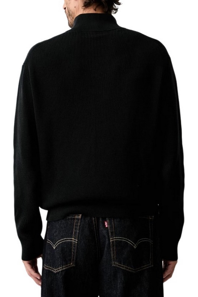 CALVIN KLEIN JEANS CLSC CTTN WFLE HZIP SWTR 9GG ΜΠΛΟΥΖΑ ΠΛΕΚΤΗ ΑΝΔΡΙΚΗ BLACK