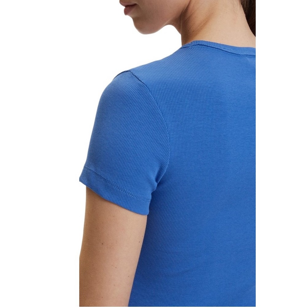 TOMMY JEANS SLIM BADGE RIB TEE T-SHIRT ΜΠΛΟΥΖΑ ΓΥΝΑΙΚΕΙΑ DARK BLUE