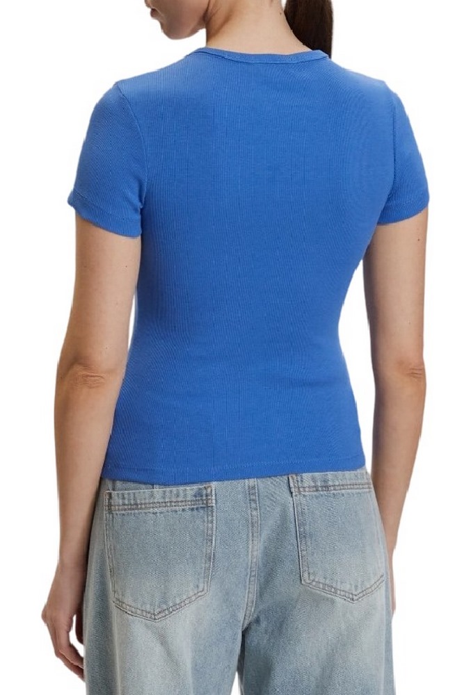 TOMMY JEANS SLIM BADGE RIB TEE T-SHIRT ΜΠΛΟΥΖΑ ΓΥΝΑΙΚΕΙΑ DARK BLUE