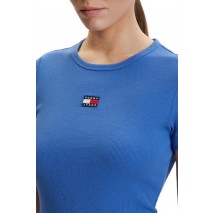 TOMMY JEANS SLIM BADGE RIB TEE T-SHIRT ΜΠΛΟΥΖΑ ΓΥΝΑΙΚΕΙΑ DARK BLUE