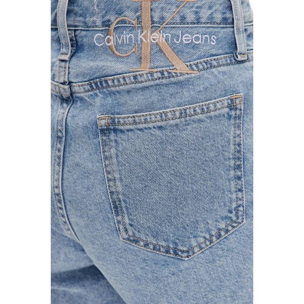 CALVIN KLEIN JEANS MOM SHORT ΒΕΡΜΟΥΔΑ ΓΥΝΑΙΚΕΙΑ BLUΕ DENIM