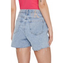 CALVIN KLEIN JEANS MOM SHORT ΒΕΡΜΟΥΔΑ ΓΥΝΑΙΚΕΙΑ BLUΕ DENIM