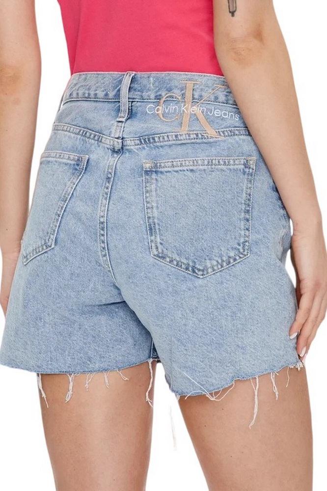 CALVIN KLEIN JEANS MOM SHORT ΒΕΡΜΟΥΔΑ ΓΥΝΑΙΚΕΙΑ BLUΕ DENIM