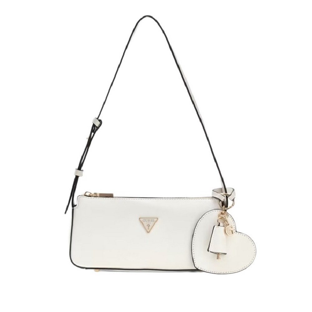 GUESS ISOBEL MINI SHOULDER BAG ΤΣΑΝΤΑ ΓΥΝΑΙΚΕΙΑ WHITE