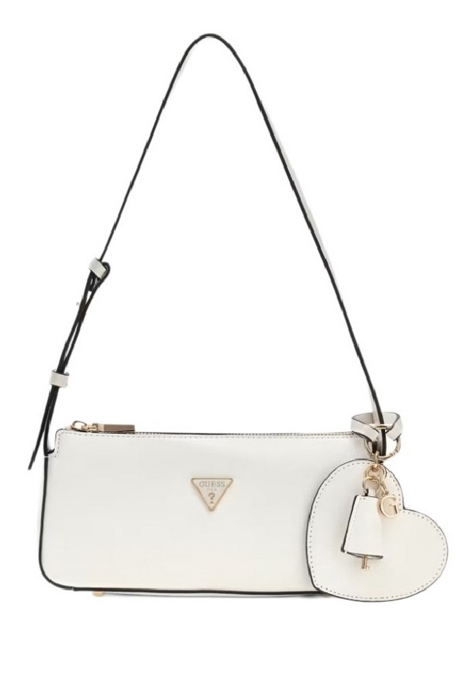 GUESS ISOBEL MINI SHOULDER BAG ΤΣΑΝΤΑ ΓΥΝΑΙΚΕΙΑ WHITE