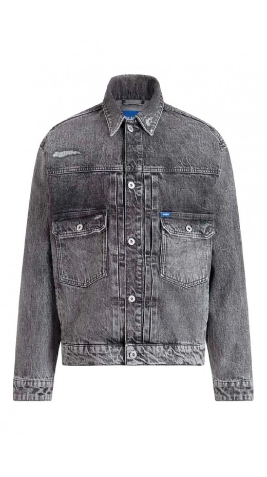 HUGO BOSS NIAL JACKET ΜΠΟΥΦΑΝ ΤΖΙΝ ΑΝΔΡΙΚΟ DENIM GREY