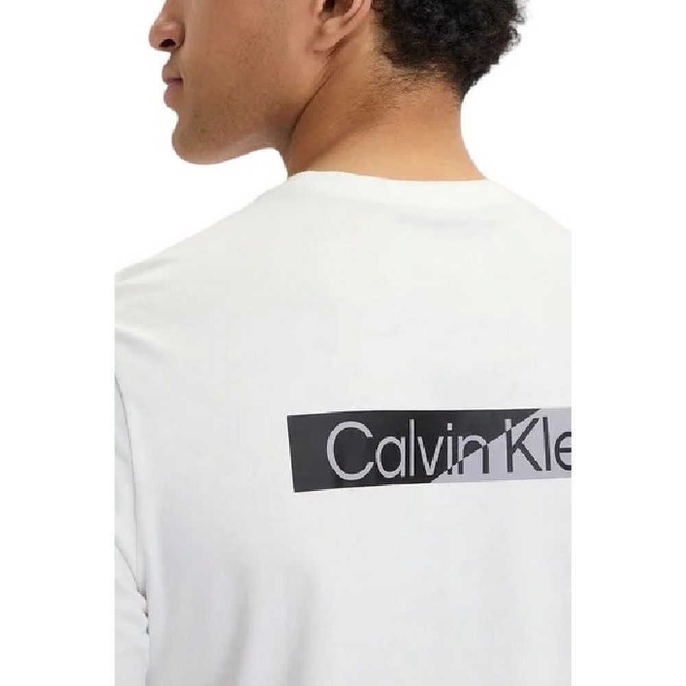 CALVIN KLEIN 30s EU SPW SPLIT STNDRD GRAPH T-SHIRT ΜΠΛΟΥΖΑ ΑΝΔΡΙΚΗ BRIGHT WHITE