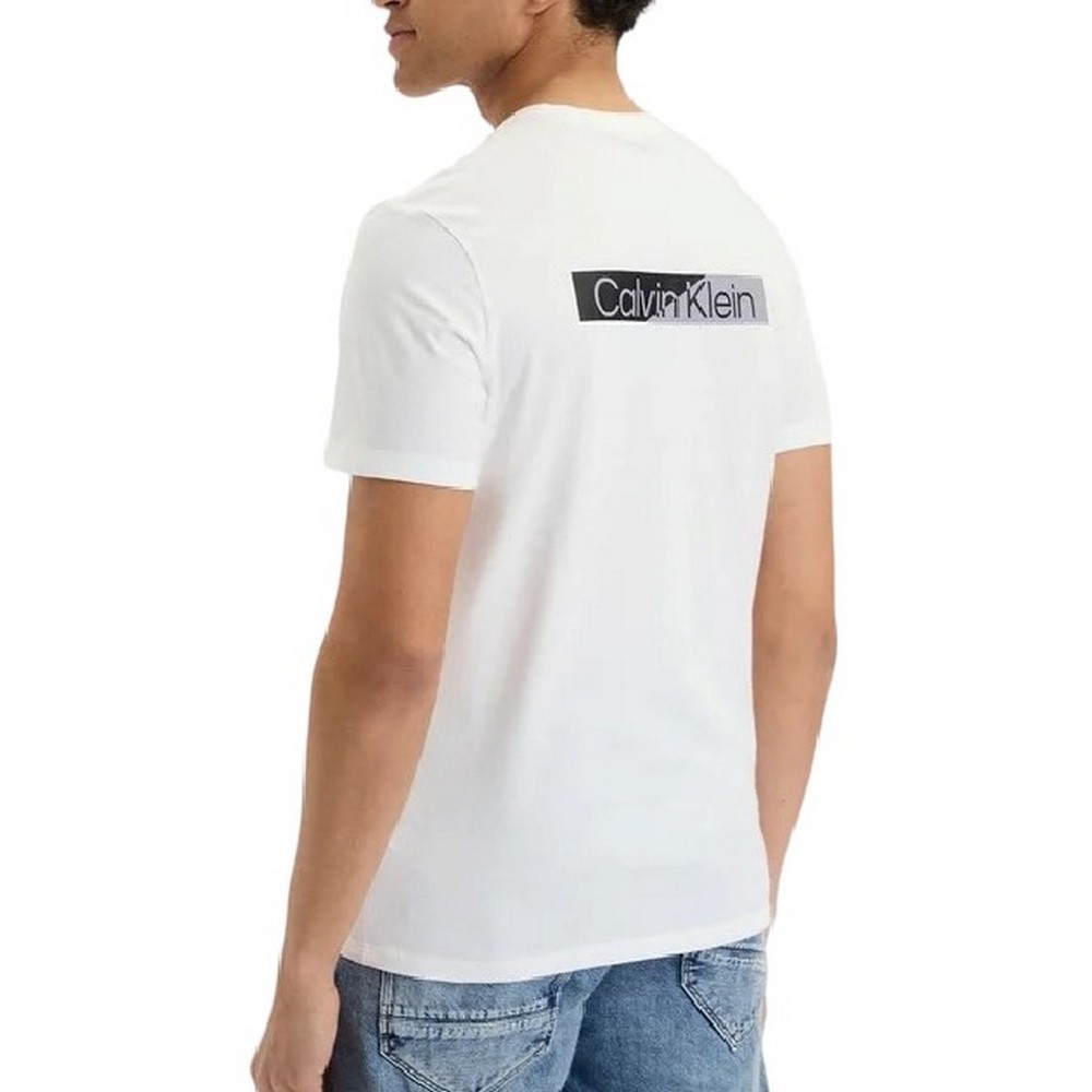 CALVIN KLEIN 30s EU SPW SPLIT STNDRD GRAPH T-SHIRT ΜΠΛΟΥΖΑ ΑΝΔΡΙΚΗ BRIGHT WHITE
