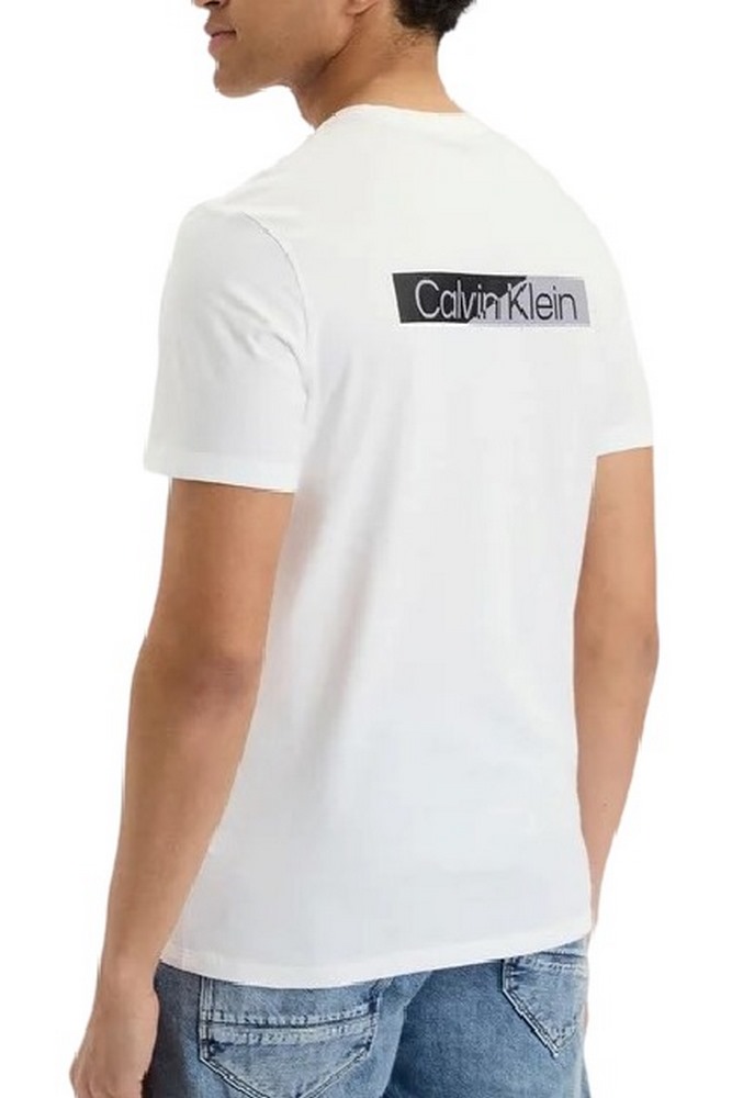 CALVIN KLEIN 30s EU SPW SPLIT STNDRD GRAPH T-SHIRT ΜΠΛΟΥΖΑ ΑΝΔΡΙΚΗ BRIGHT WHITE