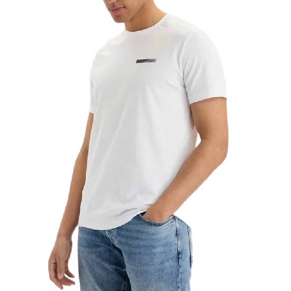CALVIN KLEIN 30s EU SPW SPLIT STNDRD GRAPH T-SHIRT ΜΠΛΟΥΖΑ ΑΝΔΡΙΚΗ BRIGHT WHITE