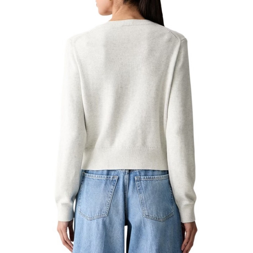 CALVIN KLEIN JEANS LOGO OUTLINE TOP ΜΠΛΟΥΖΑ ΠΛΕΚΤΗ ΓΥΝΑΙΚΕΙΑ GREY