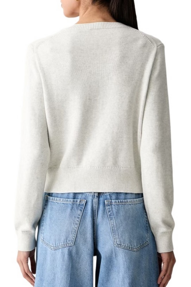 CALVIN KLEIN JEANS LOGO OUTLINE TOP ΜΠΛΟΥΖΑ ΠΛΕΚΤΗ ΓΥΝΑΙΚΕΙΑ GREY