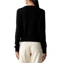CALVIN KLEIN JEANS LOGO OUTLINE TOP ΜΠΛΟΥΖΑ ΠΛΕΚΤΗ ΓΥΝΑΙΚΕΙΑ BLACK